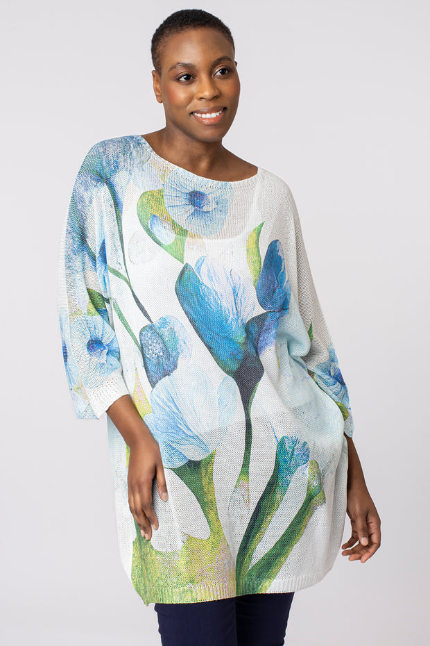 Large scale floral tunic