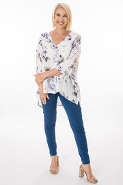 Oversized floral top Lilac