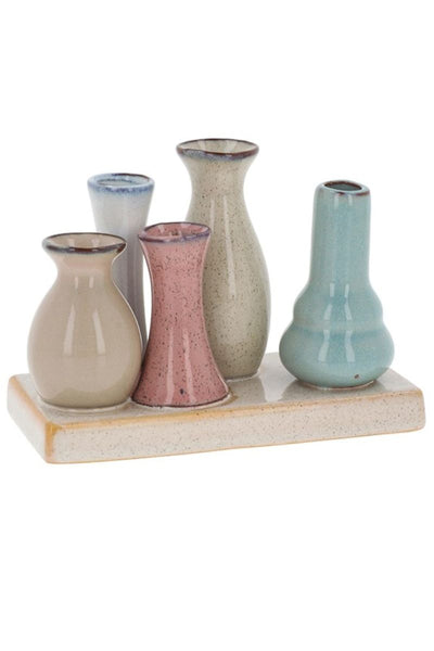 5 Stem Pottery Vases