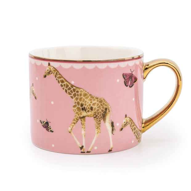 Golden handle giraffe mug