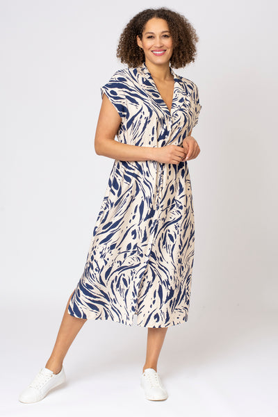 Abstract Animal Shirt Dress
