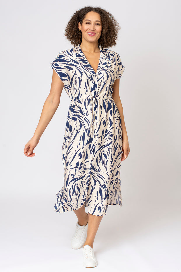 Abstract Animal Shirt Dress