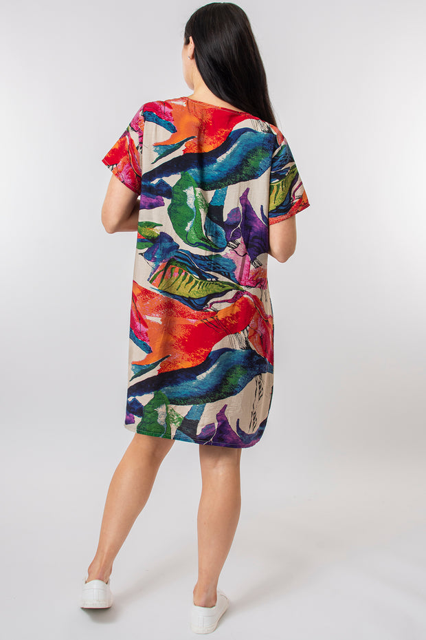 Abstract Paint Pocket Tunic