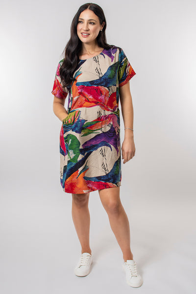 Abstract Paint Pocket Tunic