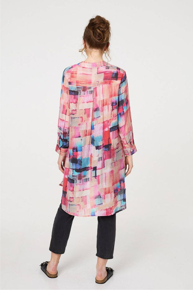 Abstract Blocks Longline Shirt