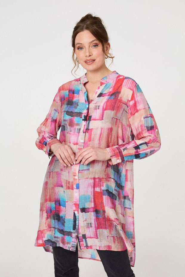 Abstract Blocks Longline Shirt