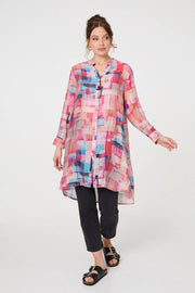 Abstract Blocks Longline Shirt