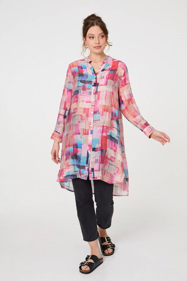 Abstract Blocks Longline Shirt