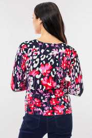 Animal floral print jumper