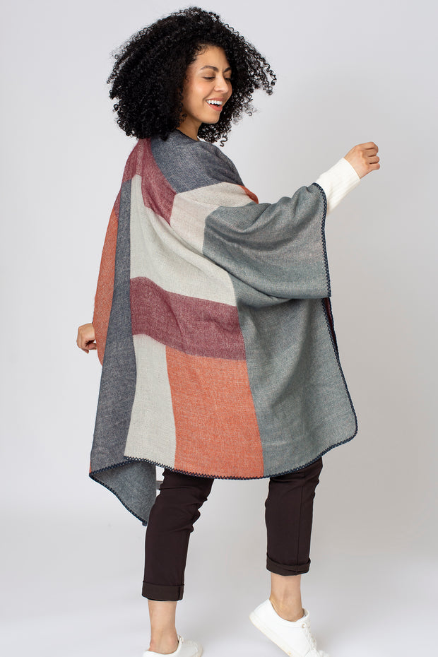 Autumn Blocks Blanket Stitch Cover Up