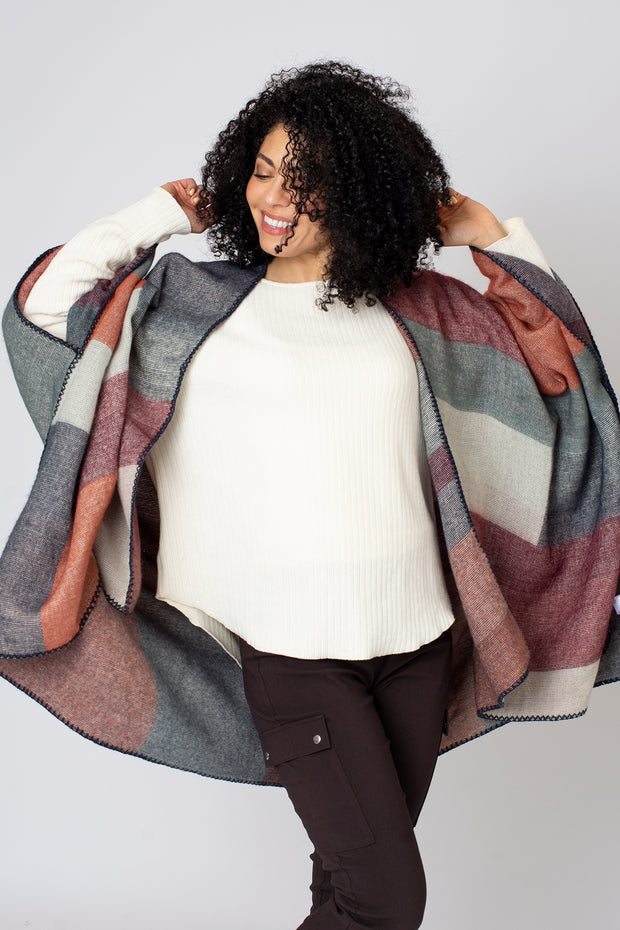Autumn Blocks Blanket Stitch Cover Up
