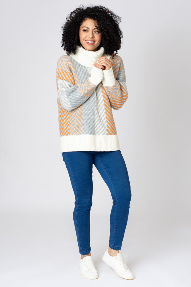 Autumn Chevron Cosy Jumper