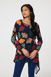 Autumn Leaf Hanky Hem Top