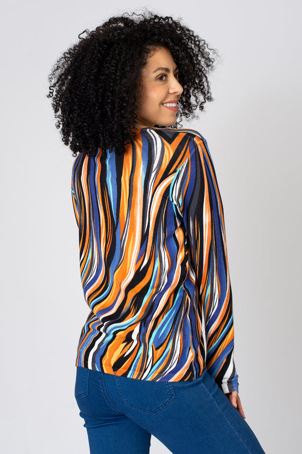 Autumn Wavy Print Jumper