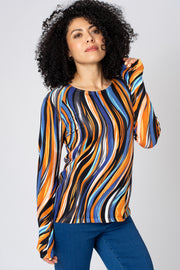 Autumn Wavy Print Jumper
