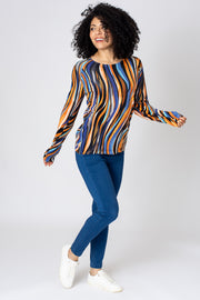 Autumn Wavy Print Jumper