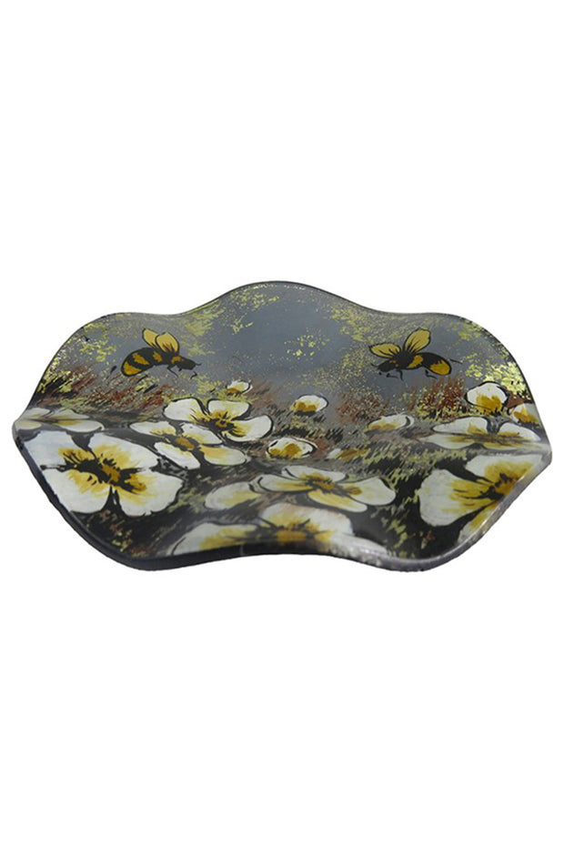 Buttercup bee round dish