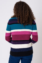 Berry Block stripe jumper