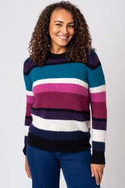 Berry Block stripe jumper