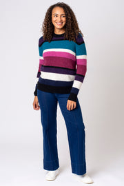 Berry Block stripe jumper