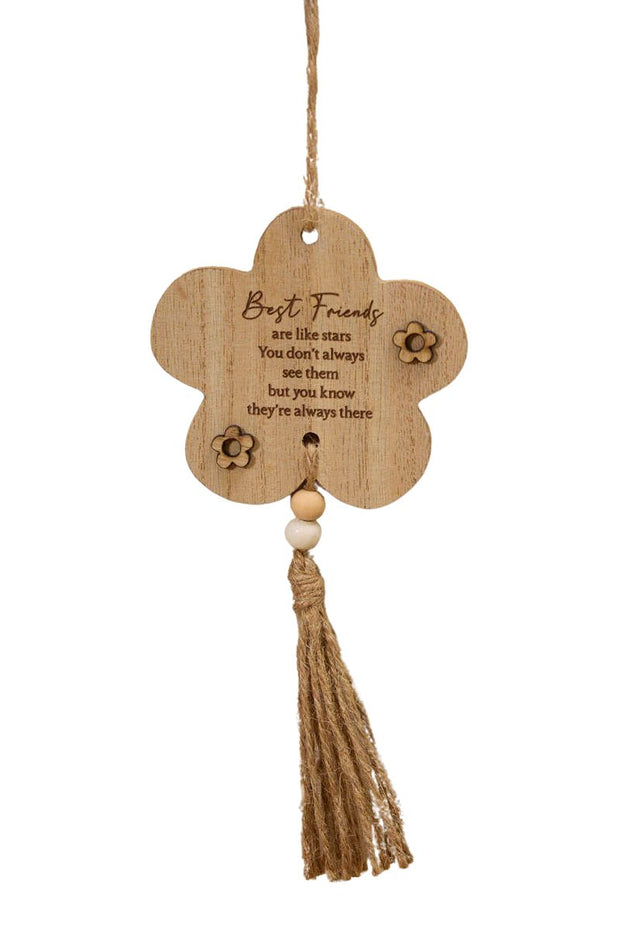 Best Friend Etched Flower Hanger