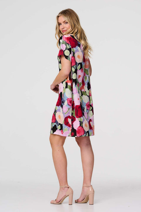 Blurred Floral Pocket Tunic