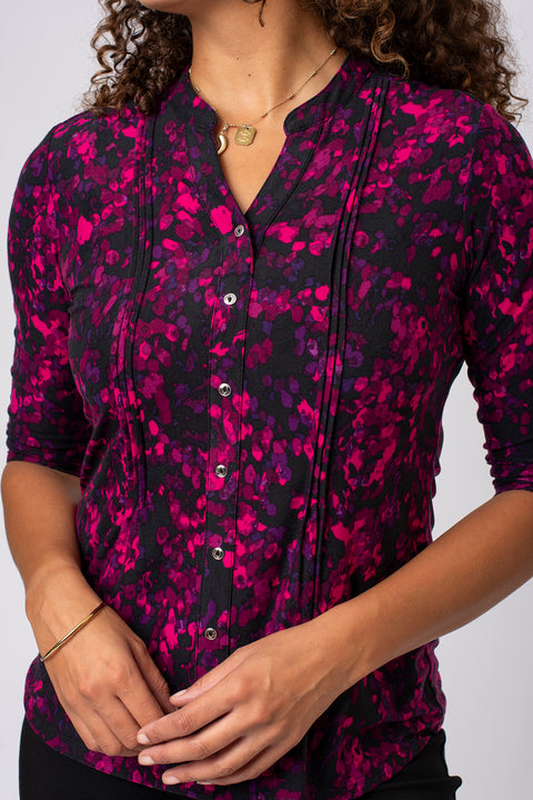 Blurry Animal Pintuck Shirt