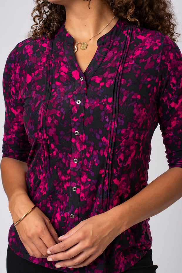 Blurry Animal Pintuck Shirt