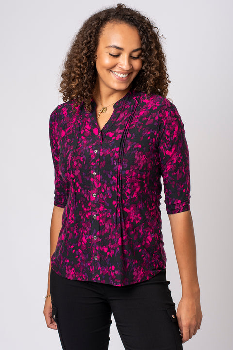 Blurry Animal Pintuck Shirt