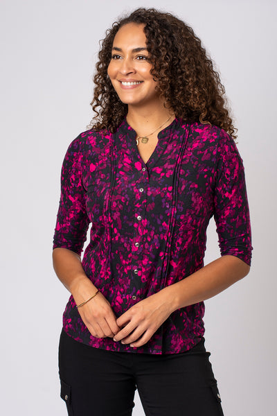 Blurry Animal Pintuck Shirt