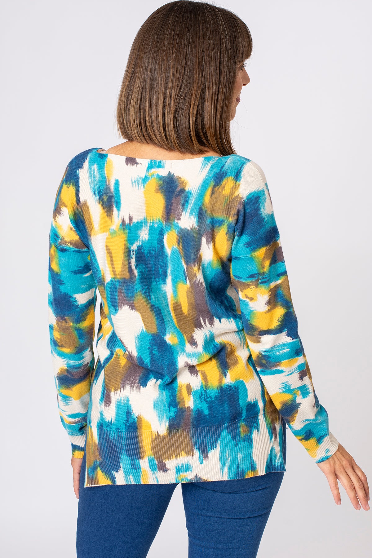 Blurry Colour Splash Jumper The Stock Shop