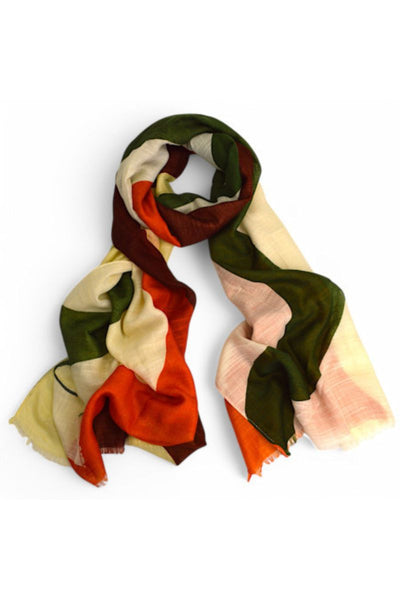 Bright Large Wave Print Scarf