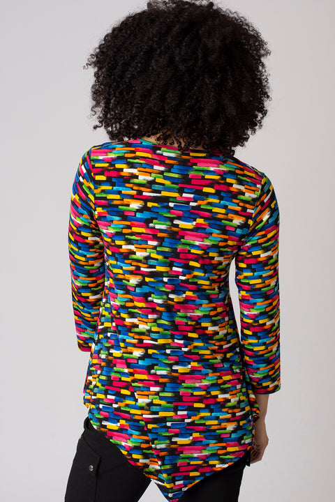 Bright Paint Dab V Hem Top