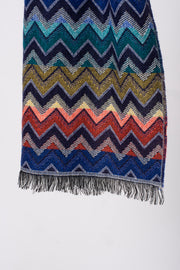 Bright Zig Zag Woven Jacquard Scarf