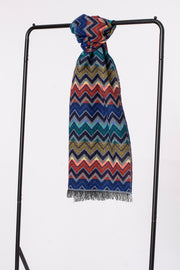 Bright Zig Zag Woven Jacquard Scarf