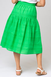 Broderie Midi Skirt