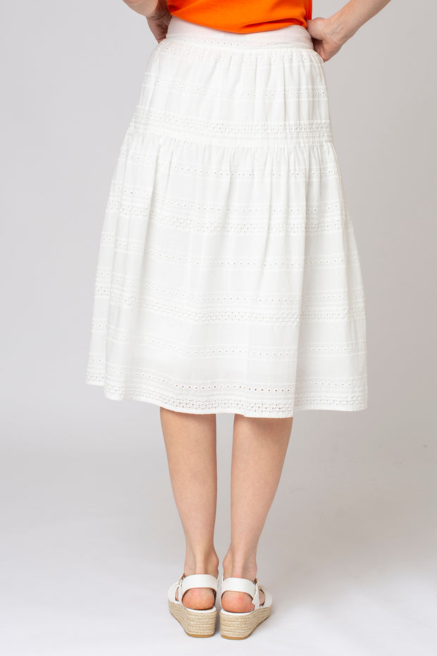 Broderie Midi Skirt