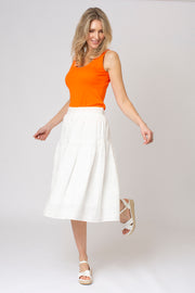 Broderie Midi Skirt