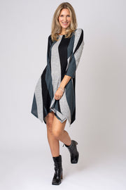 Brushed Wavy Hanky Hem Dress