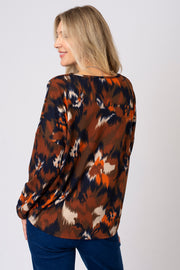 Button Pleat Brushed Top