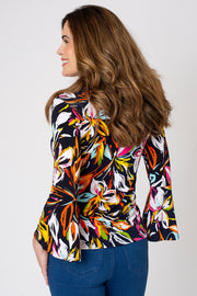 Carnival Sketchy Floral  V Neck Top