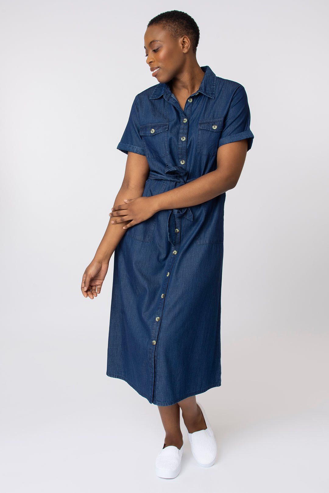 Chambray utility dress The Stock Shop