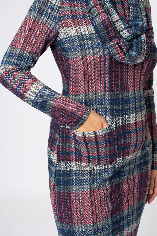 Check Print Snood Dress