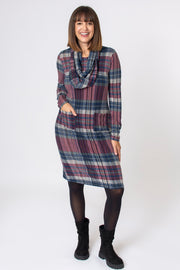 Check Print Snood Dress