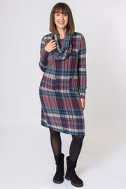 Check Print Snood Dress