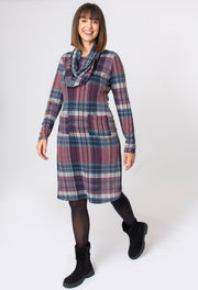 Check Print Snood Dress