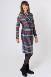 Check Print Snood Dress