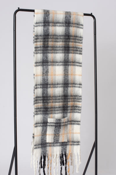 Check Pocket Scarf
