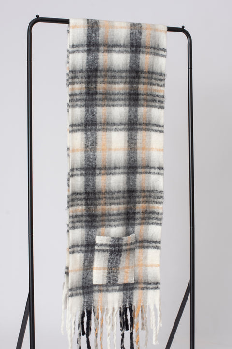 Check Pocket Scarf