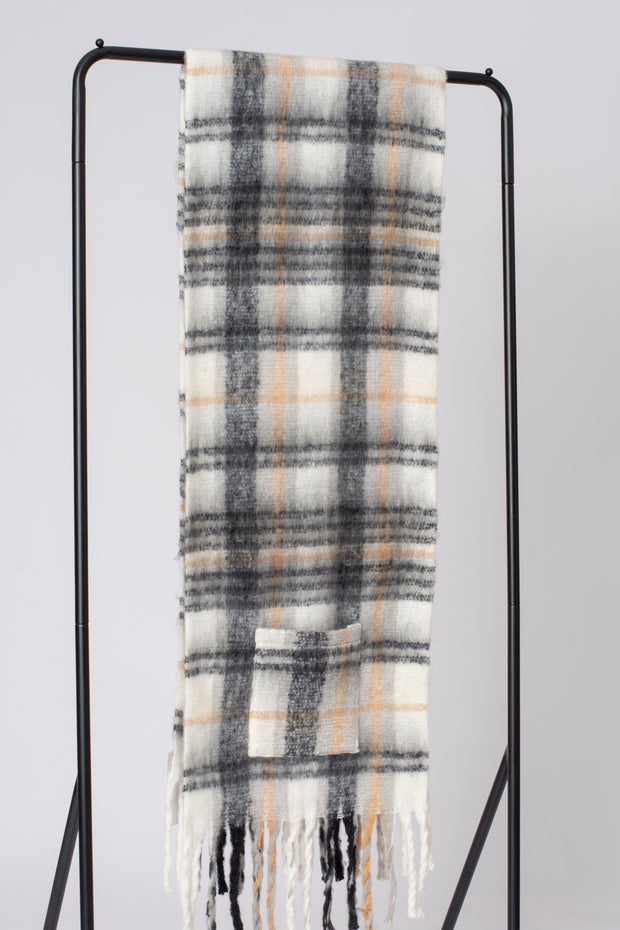 Check Pocket Scarf